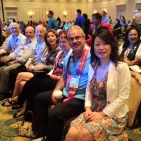 <p style="text-align: center;">Yan with fellow District 60 members at the International Conference in Orlando-2012</p>